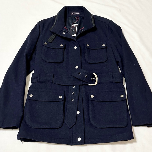 Rare Vtg Tommy Hilfiger Navy Wool Peacoat (2-In-1) Wear Together or Separate - M - Picture 11 of 16
